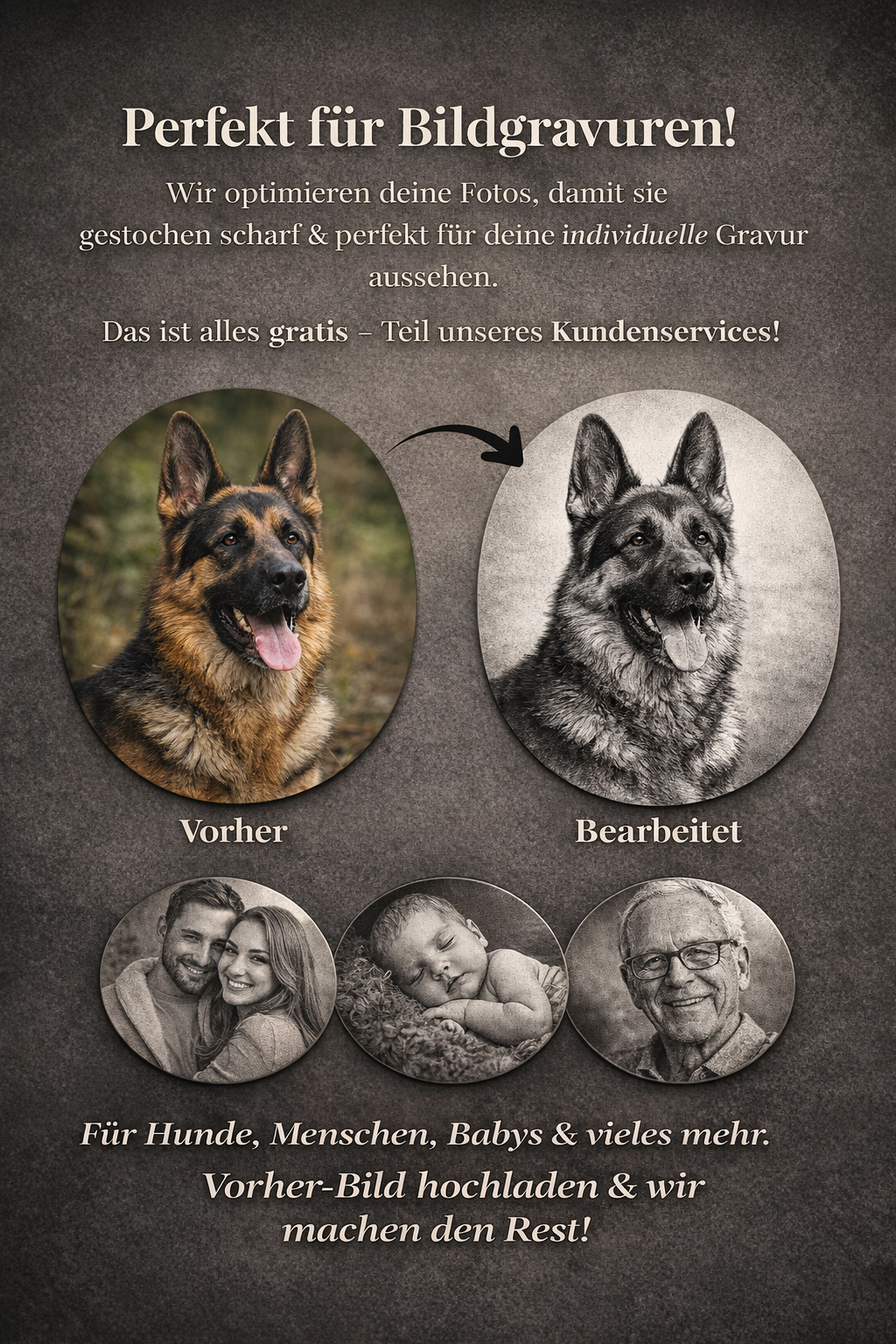 „Das beste was mir passiert ist“ – Gravur-Halskette mit individueller Fotogravur